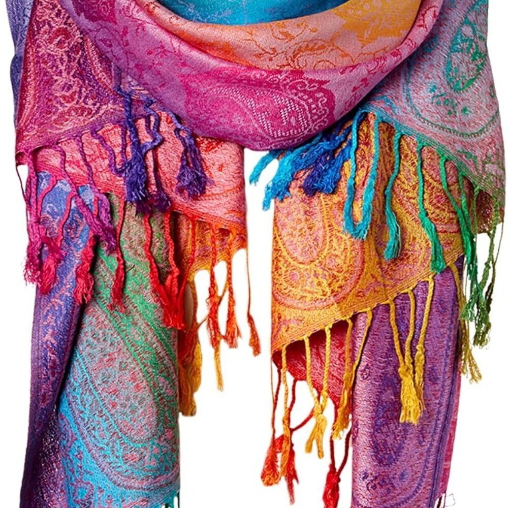 Fashion Women's Silk Scarf Luxury Satin Shawl Wraps